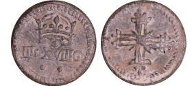 France - Poids monétaire - Henri II à Louis XIV - Demi-quart d'écu