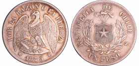 Chili - République - Peso 1875 S° (Santiago)