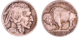 Etats-Unis - Buffalo head 5 cents 1914 D (Denver)