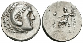 Imperio Macedonio. Alejandro III Magno. Tetradracma. 212-211 a.C. Phaselis. (Price-2842). (Müller-1184). Anv.: Cabeza de Heracles a derecha recubierta...
