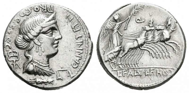 Annia. Denario. 82-81 a.C. Hispania. (Ffc-138). (Craw-366/1a). (Cal-116). Anv.: ...
