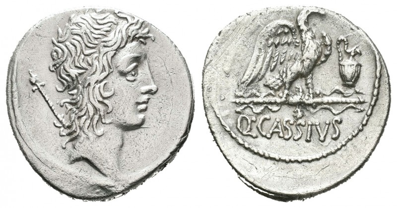 Cassia. Denario. 55 a.C. Roma. (Ffc-557). (Craw-428/3). (Cal-411). Anv.: Cabeza ...