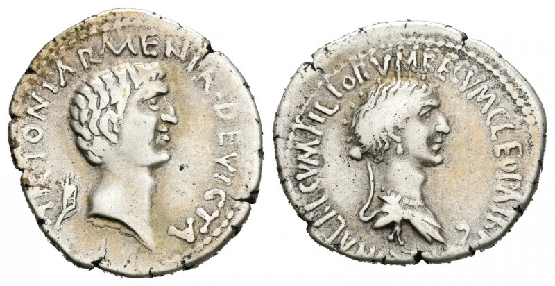 Marco Antonio y Cleopatra. Denario. 32 a.C. Ceca volante. (Craw-543/1). (Sydenha...
