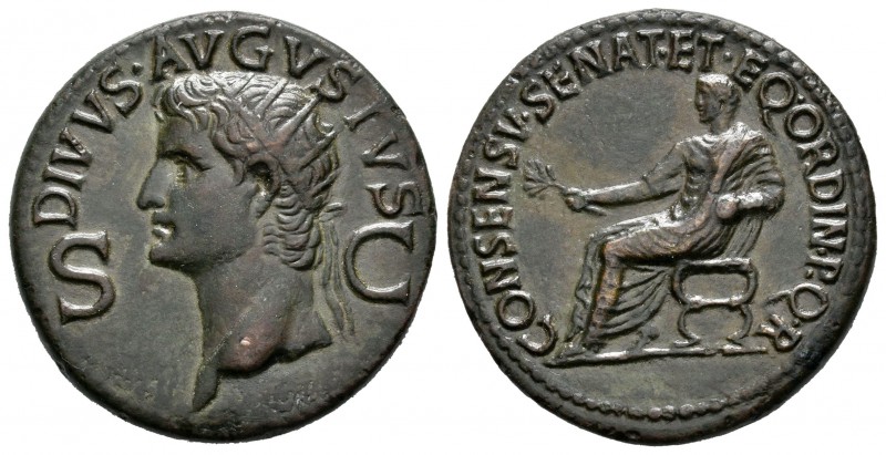Augusto. Dupondio. 37-41 d.C. Roma. (Ric-56). (Ch-87). Anv.: DIVVS AVGVSTVS SC. ...