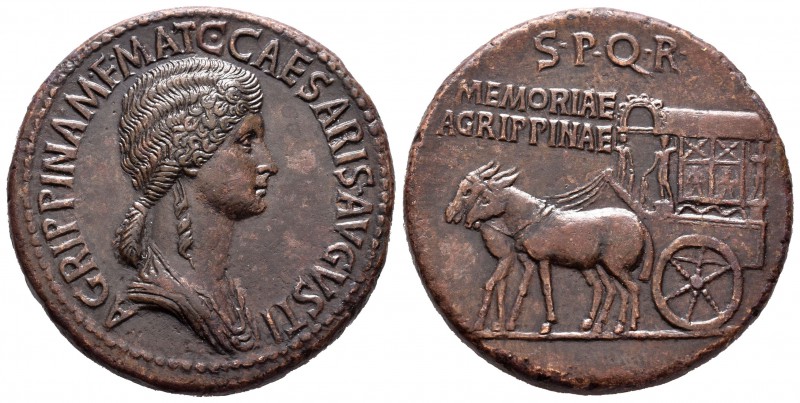 Agripina. Sestercio. 14-37 d.C. Roma. (Ric-55). (Ch-1). Anv.: AGRIPPINA  MF MAT ...