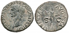 Claudio I. As. 41-54 d.C. Roma. (Ric-97). (Ch-47). Rev.: LIBERTAS AVGVSTA SC. Ae. 11,04 g. EBC-. Est...350,00.
