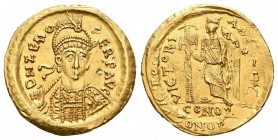 Zeno. Sólido. 476-491 d.C. Constantinopla. (Spink-25514). Au. 4,47 g. Doble acuñación en reverso. EBC/EBC-. Est...450,00.