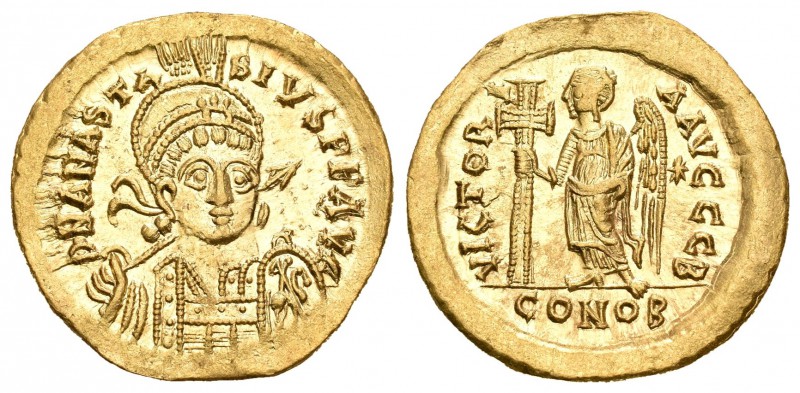 Anastasio. Sólido. 491-518 d.C. Constantinopla. (S-3). Rev.: VICTORIA AVGGG B / ...