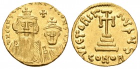 Constans II. Sólido. 641-668 d.C. Constantinopla. (Sb-959). Au. 4,32 g. Oficina S. EBC-/EBC. Est...360,00.
