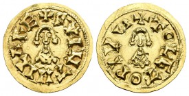 Suinthila (621-631). Tremissis. Toleto (Toledo). (Cnv-298.3). Anv.: +SVINTHILARE. Rev.: +TOLETOPIVS. Au. 1,46 g. EBC. Est...500,00.