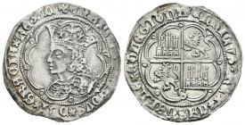 Reino de Castilla y León. Enrique IV (1454-1474). 1 real. Sevilla. (Abm-702.1). (Bautista-894.1). Ag. 3,25 g. Orlas lobulares. Con S bajo el cuartelad...