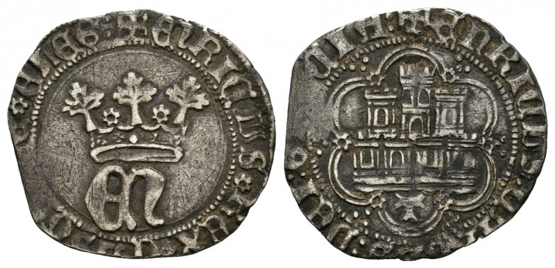 Reino de Castilla y León. Enrique IV (1454-1474). 1/2 real. Toledo. (Abm-702.1)....