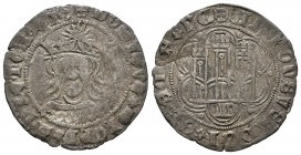 Reino de Castilla y León. Alfonso de Ávila (1465-1468). Cuartillo. Segovia. (Abh-851). (Bautista-1115). Anv.: +DOMINVS MICHI ADIVTOR ET. Busto coronad...