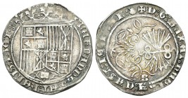 Fernando e Isabel (1474-1504). 1 real. Burgos. (Cal-287). Ag. 3,38 g. Venera al final de leyenda. MBC+. Est...100,00.