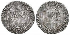 Fernando e Isabel (1474-1504). 1 real. Toledo. (Cal-no la cita). (LF-C7.4.1). (Cy-no la cita). Ag. 2,84 g. Anterior a la pragmática. Punto a ambos lad...