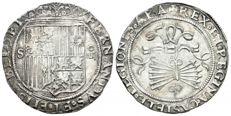 Fernando e Isabel (1474-1504). 4 reales. Sevilla. (Cal-217). Ag. 13,72 g. Sin ma...