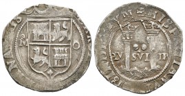 Juana y Carlos (1504-1555). 2 reales. México. (Cal-121). Ag. 6,68 g. Escudo entre M-O. MBC/MBC+. Est...120,00.