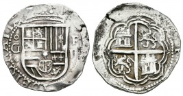Felipe II (1556-1598). 2 reales. Granada. F. (Cal-462). Ag. 6,77 g. MBC+/MBC. Est...90,00.