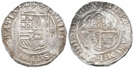 Felipe II (1556-1598). 4 reales. México. O. (Cal-336). Ag. 13,55 g. Ceca a izquierda, valor y ensayador a derecha. Leyenda completa y flan grande. MBC...