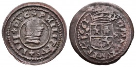Felipe IV (1621-1665). 8 maravedís. 1663. Córdoba. (Cal-no cita). (Jarabo-Sanahuja-M79). 2,13 g. Rara. MBC. Est...150,00.