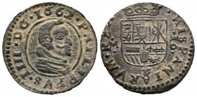 Felipe IV (1621-1665). 16 maravedís. 1662. Trujillo. M. (Cal-1631). (Jarabo-Sanahuja-M688). Ae. 4,09 g. EBC-/EBC. Est...60,00.