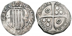 Felipe IV (1621-1665). Levantamiento de Cataluña. 5 reales. 1641. Barcelona. (Cal-36). Ag. 12,54 g. Buen ejemplar para este tipo. EBC-. Est...600,00.