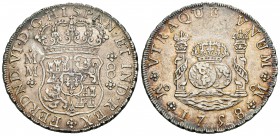 Fernando VI (1746-1759). 8 reales. 1758. México. (Cal-343). Ag. 26,65 g. EBC-. Est...375,00.
