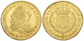 Fernando VI (1746-1759). 8 escudos. 1751. Lima. J. (Cal-18). (Cal onza-577). Au. 26,98 g. Buen ejemplar. EBC+/EBC. Est...3000,00.