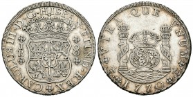 Carlos III (1759-1788). 8 reales. 1770. Potosí. JR. (Cal-972). Ag. 26,91 g. MBC+. Est...220,00.