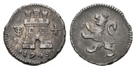 Carlos IV (1788-1808). 1/4 real. 1799. Potosí. (Cal-1415). Ag. 0,82 g. MBC. Est...80,00.