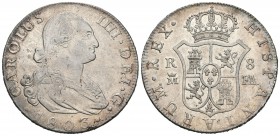 Carlos IV (1788-1808). 8 reales. 1803. Madrid. FA. (Cal-676). Ag. 26,65 g. Escasa. EBC-. Est...300,00.