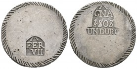 Fernando VII (1808-1833). Un duro. 1808. Gerona. (Cal-428). Ag. 26,46 g. MBC+. Est...180,00.
