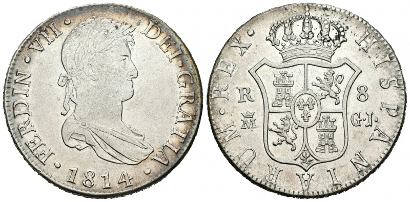 Fernando VII (1808-1833). 8 reales. 1814. Madrid. GJ. (Cal-503). Ag. 26,83 g. Pr...