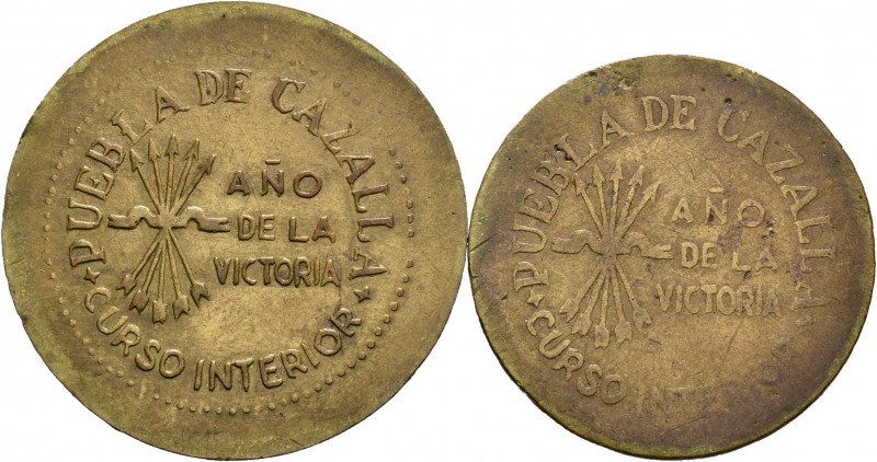 Guerra Civil (1936-1939). Puebla de Cazalla. (Cal-15). Serie completa de 2 valor...