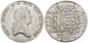 Alemania. Saxony. Friedrich August II. Thaler. 1774. EDC. (Dav-2690). (Km-992.1). Ag. 27,99 g. Buen ejemplar. MBC+/EBC-. Est...350,00.