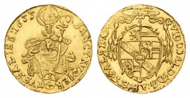 Austria. Guidobald von Thun y Hohenstein. 1/4 de ducado. 1655. Salzburgo. (Km-163). (Fr-777). Au. 0,81 g. EBC. Est...300,00.