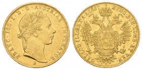 Austria. Franz Joseph I. 1 ducat. 1857. Kremnitz. B. (Km-2263). (Fried-490). (Frühwald-1183). Au. 3,47 g. EBC-/EBC. Est...600,00.