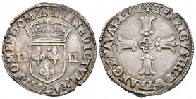 Francia. Henry IV. 1/4 ecu. 1601. Bayonne. L. (Ciani-1517). (Duplessy-1224). Ag. 9,49 g. Rara. EBC. Est...250,00.