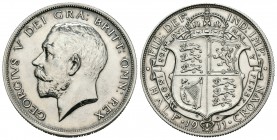 Gran Bretaña. George V. 1/2 corona. 1911. (Km-818.1). Ag. 14,11 g. Brillo original. SC-. Est...125,00.