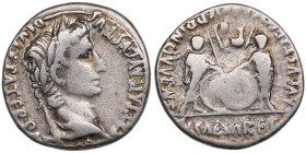 Roman Empire, Lugdunum AR Denarius (7-6 BC) - Augustus (27 BC - AD 14)
3.72g. 19mm. VF/VF. Obv. Laureate head to right. / Rev. Gaius and Lucius Caesar...