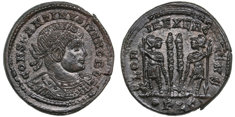 Roman Empire Æ Follis - Constantine II, as Caesar (AD 317-337)
2.64g. 18mm. UNC/...