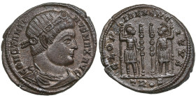 Roman Empire Æ Follis - Constantine II, as Caesar (AD 317-337)
2.60g. 19mm. UNC/UNC. Splendid lustrous exemplar with beautiful brown colour toning. ...
