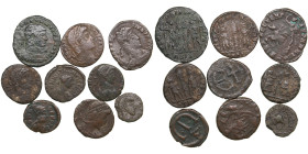 Small collection of ancient coins, mostly Roman Æ (9)
Various condition.