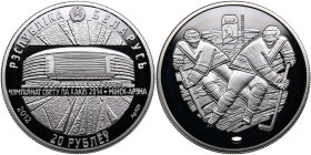 Belarus 20 Roubles 2012 - Hockey 2014
33.60g. PROOF. KM# 482. Minted 5000 pc.