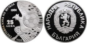Bulgaria 25 Leva 1986 - World Football Championship
23.31g. PROOF.