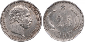 Denmark 25 Øre 1891 CS - NGC UNC DETAILS
Cleaned. KM#796.1. Rare!
