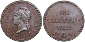 France 1 Centime 1848 A
2.02g. UNC/UNC. Beautiful lustrous exemplar. 
