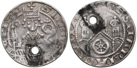 Germany, Paderborn 1 Pfennig - Simon I of Lippe (1247-1277)
1.22g. G/G. With a hole.