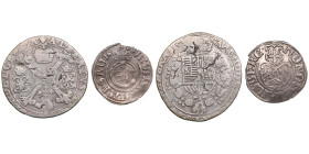 Germany, Marsberg 1/24 Taler 1601 & Belgium 1/4 Patagon ND (2)
Various condition.