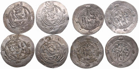 Arab-Sassanian, Tabaristan AR Hemidrachm - Anonymous “APZWT” (“Afzut”) type (AD 780-793) (4)
Mostly UNC.